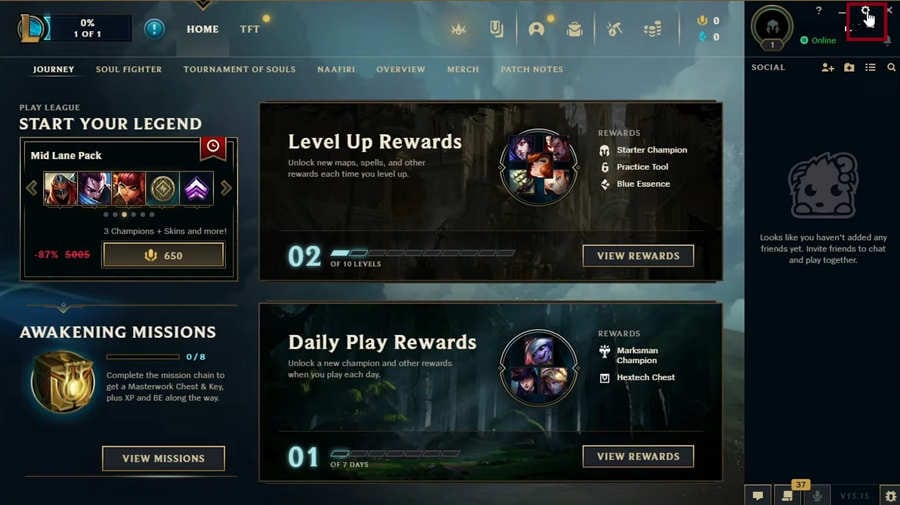 league of legends settings