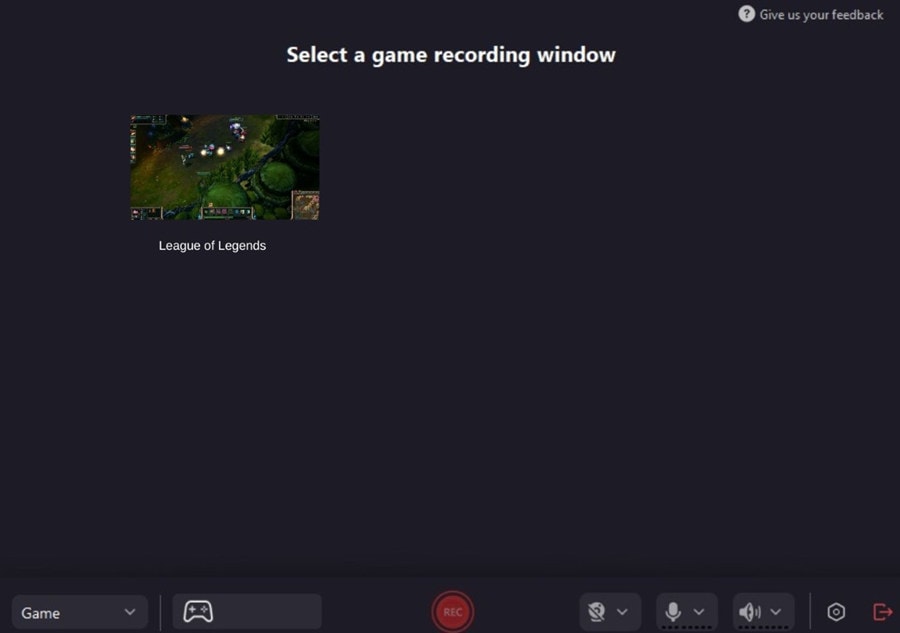 league of legends game recording window