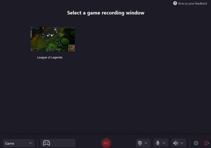 ventana de grabación del juego league of legends