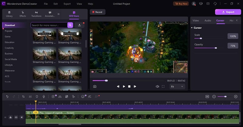 league of legends gameplay video editing
