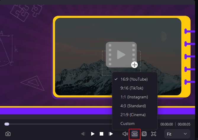 custom the ratio for youtube thumbnail