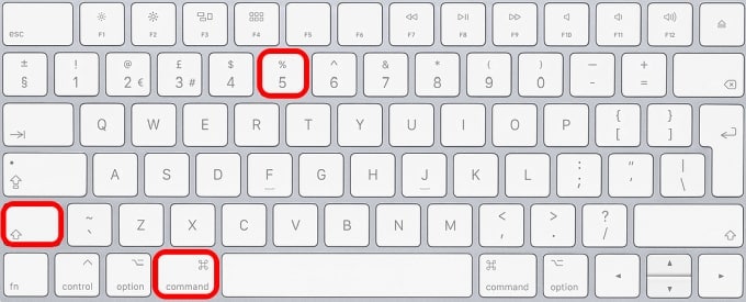 press the screen recording keyboard shortcut</li>