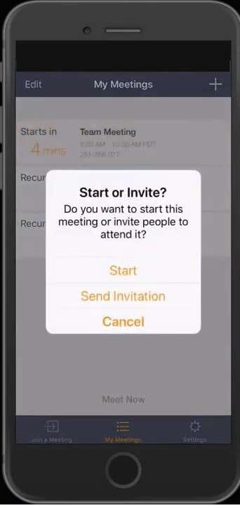 how to record go to meeting on iPhone