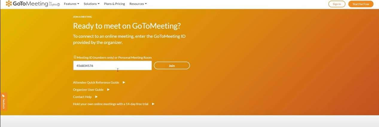 join go to meeting on laptop