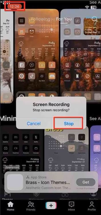 iphone stop recording