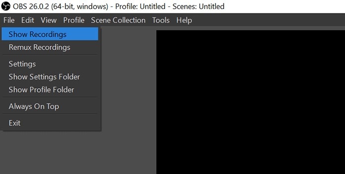 obs studio show recordings