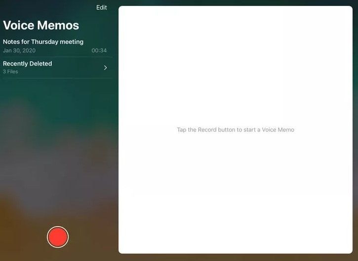 record audio with voice memos