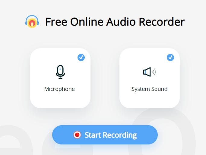 apowersoft online voice recorder start recording