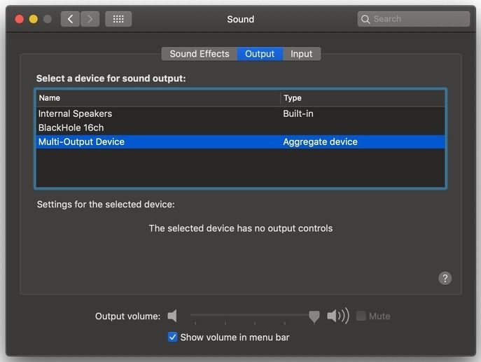 set the default sound output device