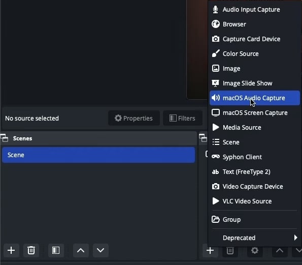 add an audio capture source