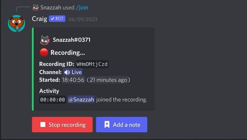 record discord audio with craig