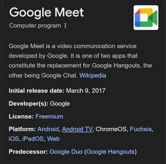 google meet app