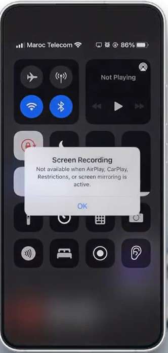 open control center on your iPhone 
