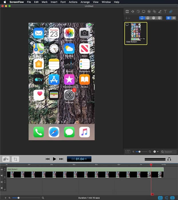recording on screenflow