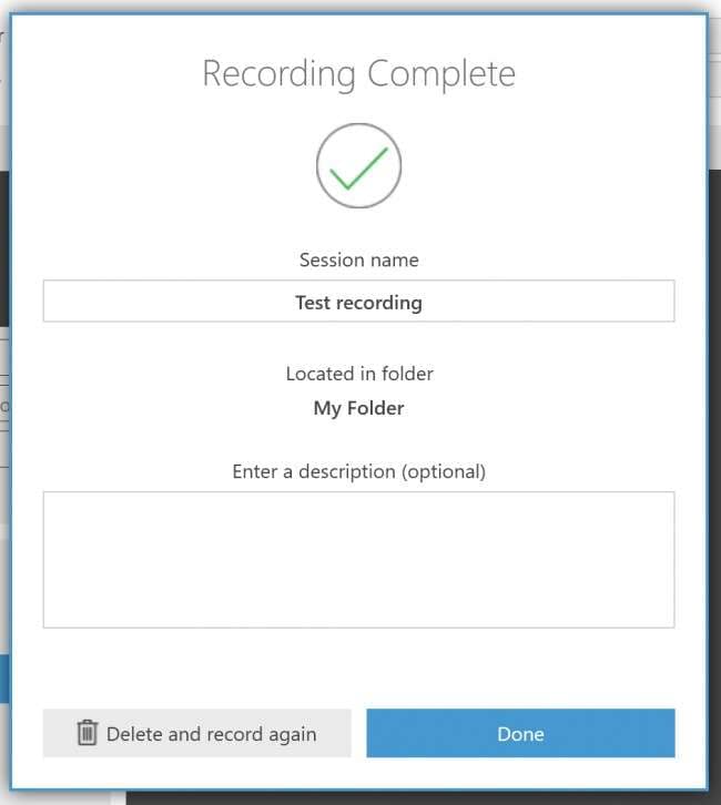 save recording 