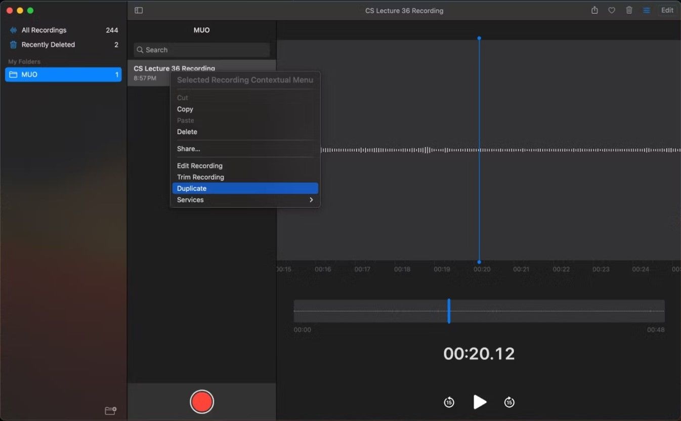 gestionar grabaciones de sonido en notas de voz