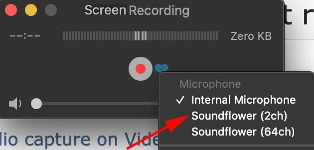 grabar sonidos del sistema con el reproductor quicktime