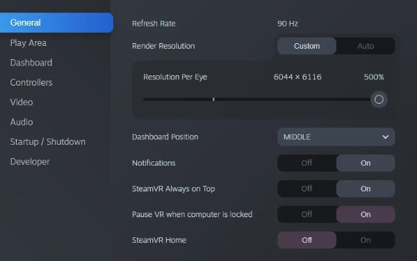 settings customization