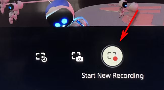 start a ps5 gameplay recording