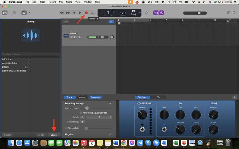 garageband record audio