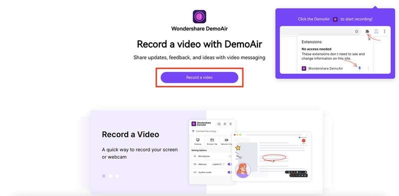 demoair record a video