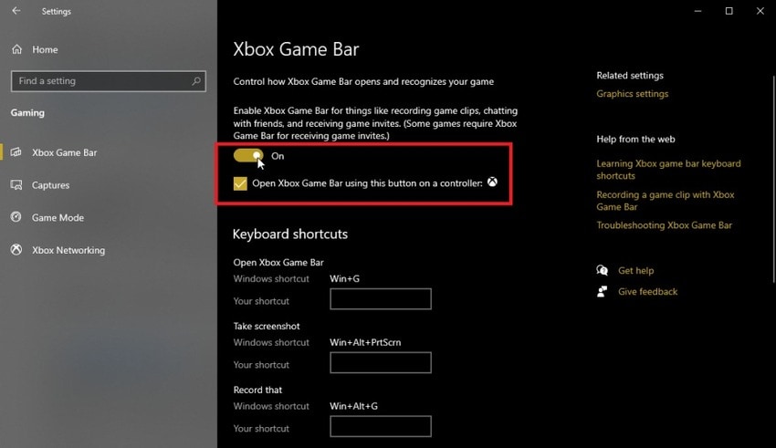 enable xbox game bar