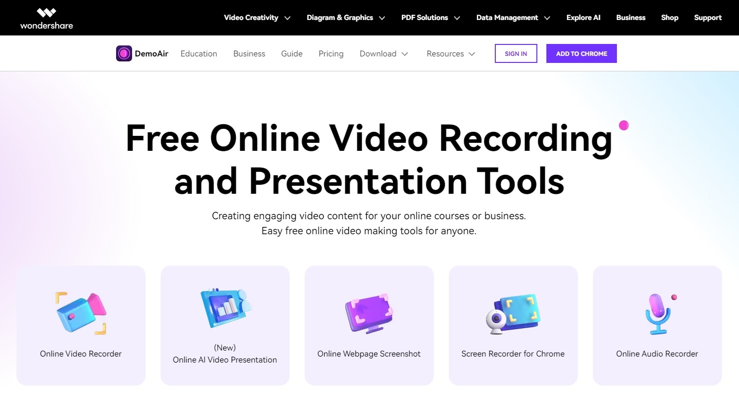 use the online video recorder