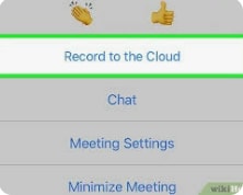 zoom meeting begin recording on iphone