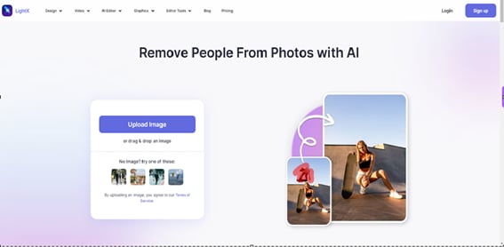 remove people from photos with ai tool