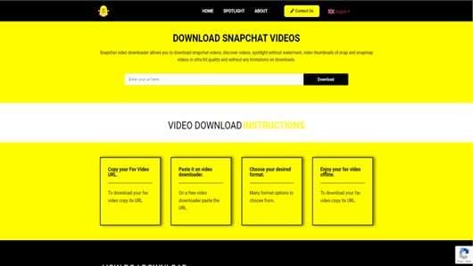 official website to download snapchat videos
