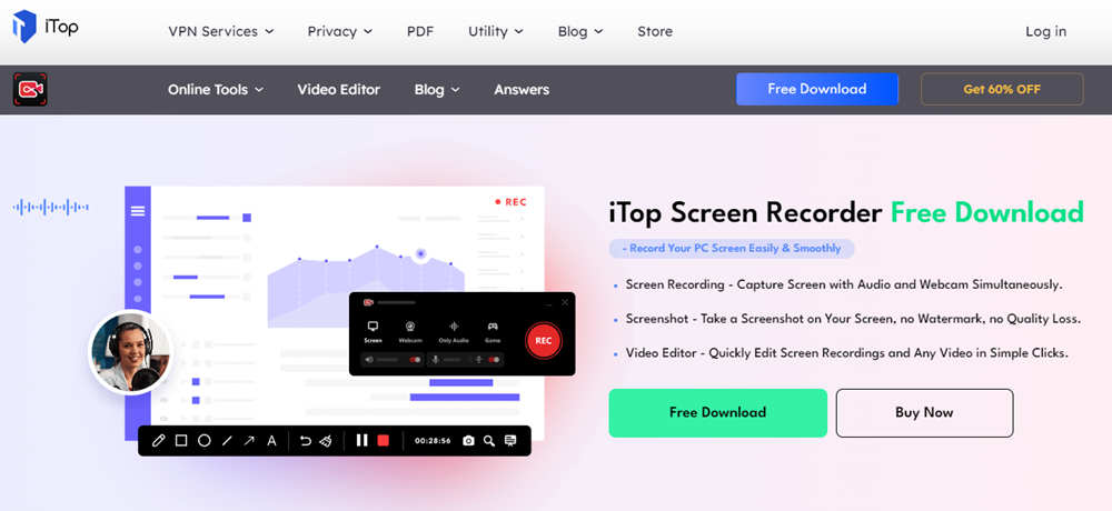 itop screen recorder free download