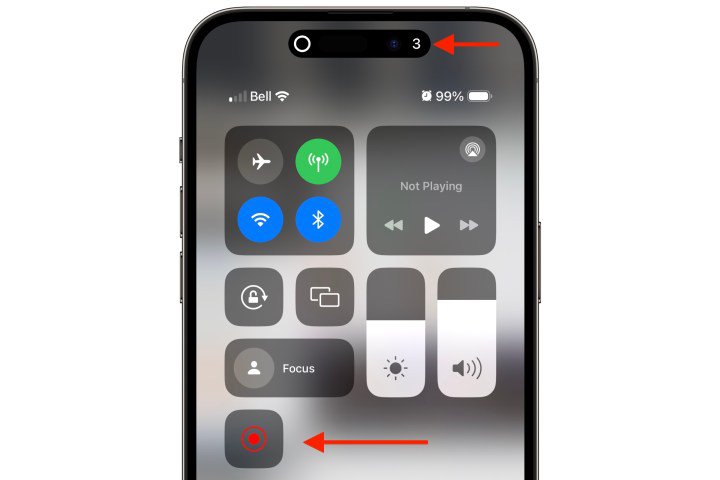 iphone screen recorder shortcut and countdown