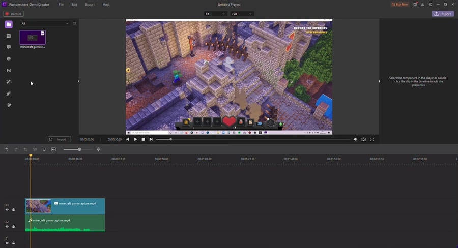 democreator editing interface