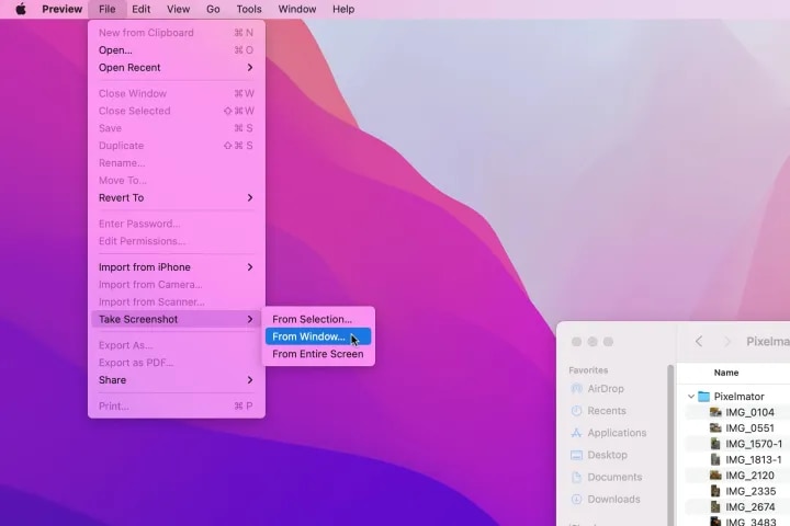screenshot on mac using preview