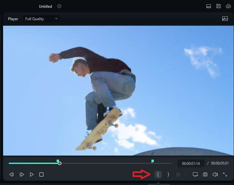 trim the video in the player
