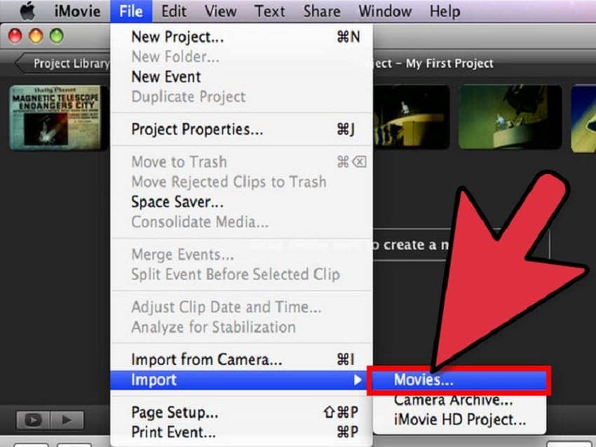 imovie combine two videos side by side