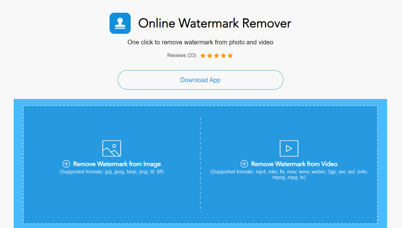iniciar la eliminación de marcas de agua en línea de beecut 