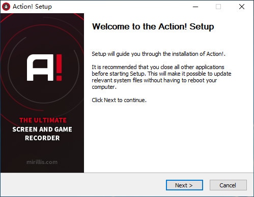 download and install action