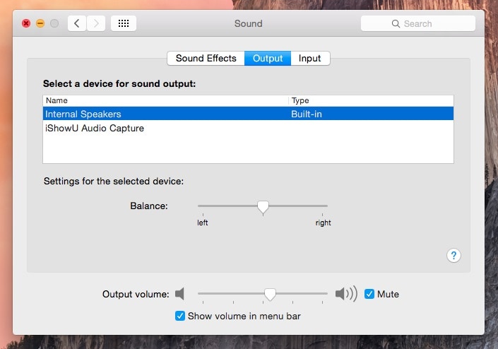 ishowu audio audio settings