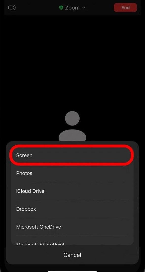 share screen on zoom