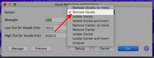 eliminar voces con audacity