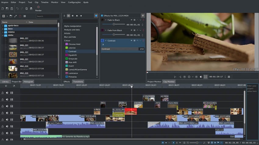 kdenlive video editing tool