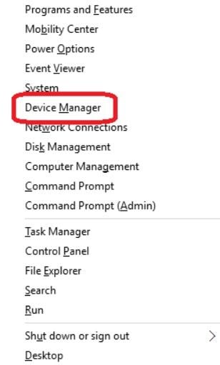 open device manager