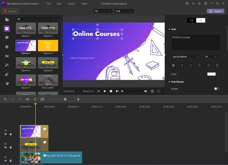 make online course video