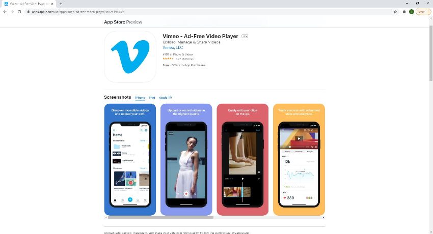 vimeo merge 2 videos on iPhone