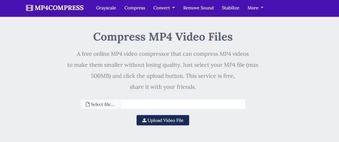 mp4 compress mute audio