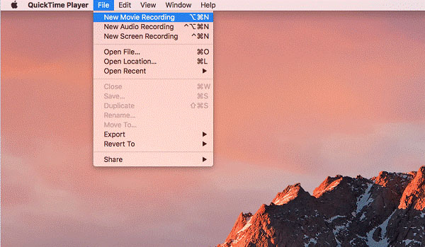 QuickTime Neue Bildschirmaufnahme