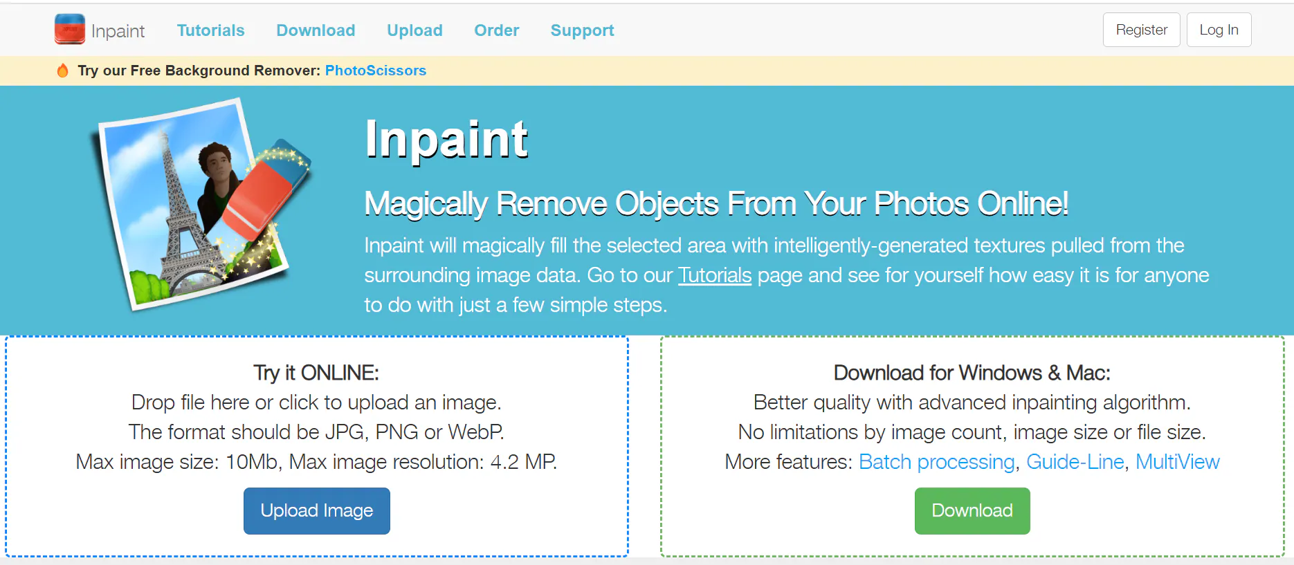 Inpaint homepage