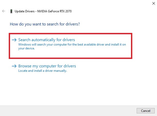 automatic driver update in windows 