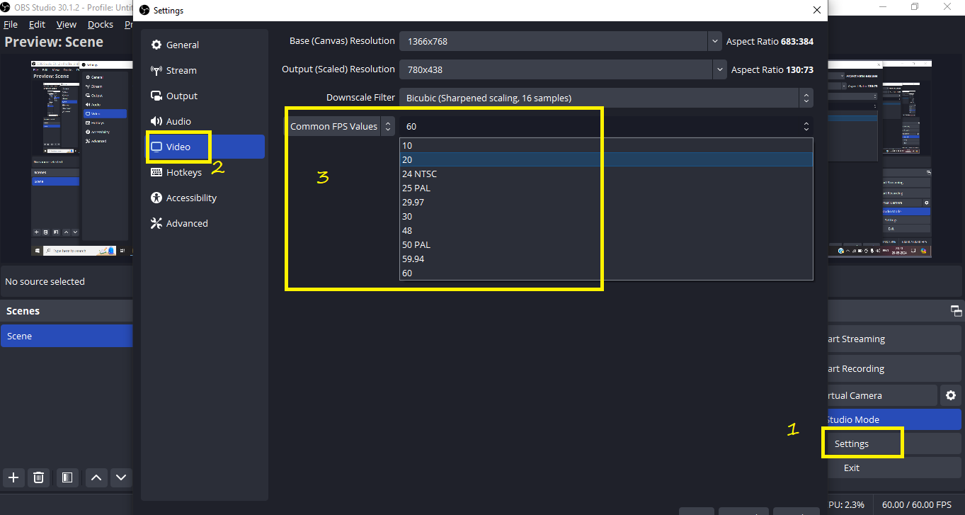 obs reduce fps